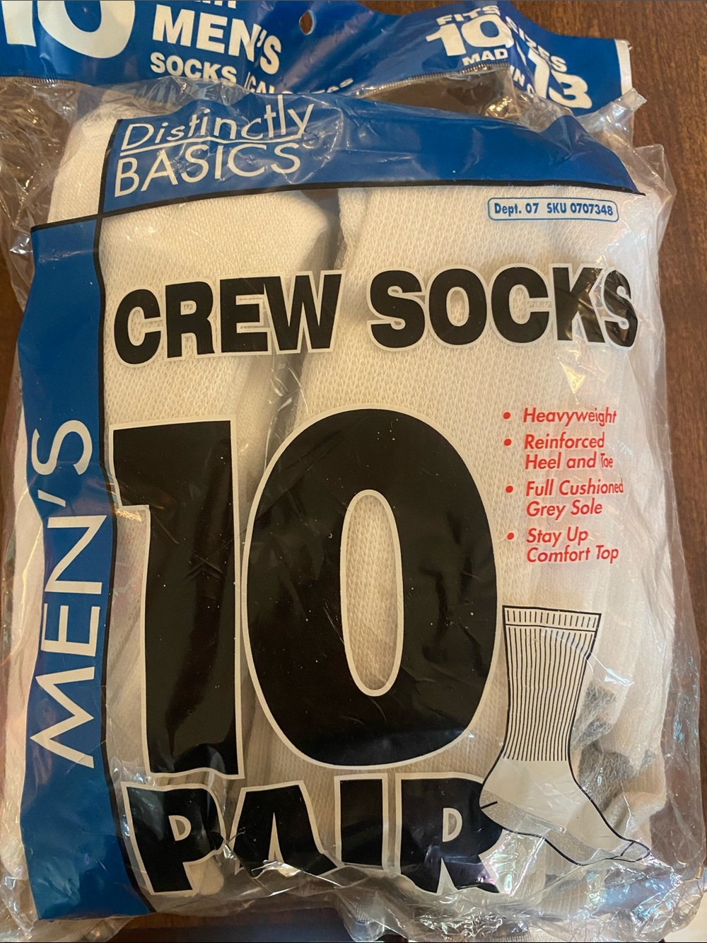 Men's White Crew Socks - 10 Pack